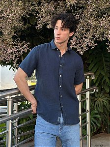 Pineapple Camisa Masc M/C  19Cm006 Azul Turquesa