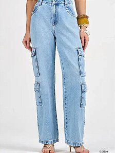 Monnari Calca Fem Wide Leg Jeans E Color,Social Cjm5449 Delave