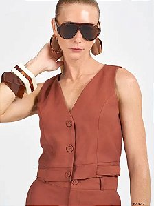 Monnari Colete Feminino Kp5513 Conhaque