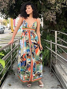 Farm Vestido Midi 347678 Colorido