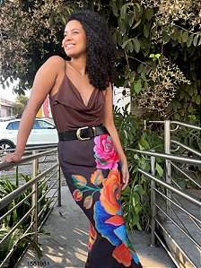 Farm Saia Midi 346574 Marrom