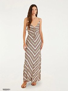 Farm Vestido Midi 345987 Listrado