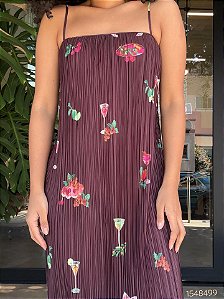 Farm Vestido Midi 346186 Marrom