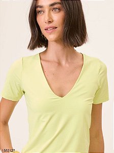Hit Blusa Fem Malha M/C  Q26052 Verde