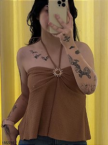 Manaca Cropped Fem  393 Marrom