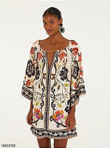 Farm Vestido Curto 345380 Manteiga