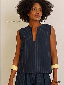 Santa Costura Colete Feminino 097Blu Marinho