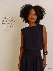 Santa Costura Regata Tecido  089Blu Preto