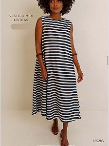 Santa Costura Vestido Midi 048Ves Marinho