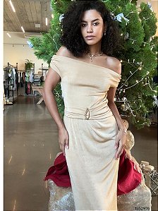 Hirus Vestido Midi 258314 Bege