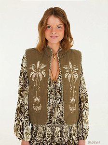 Farm Colete Feminino 347689 Verde Militar