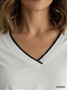 La Qualite-Prima Donna Blusa Fem Malha M/C  6092 Off White