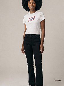 Levis 725- Fem. Alta Ziper Bootcut 187590184 Preto