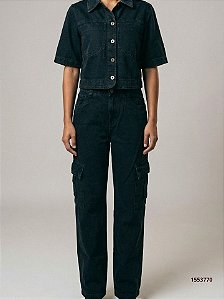 Monnari Calca Fem Bruna (Wide Leg) Cjm6161 Jeans Black