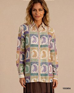 Farm Camisa Fem M/L 357766 Bege Claro