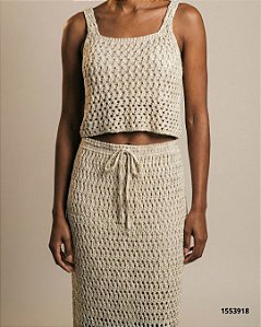 Ad Malha Tricot Conjunto  Ae48 Natural