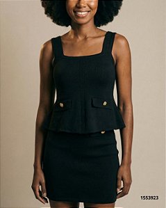 Ad Malha Tricot Conjunto  Xx211 Preto