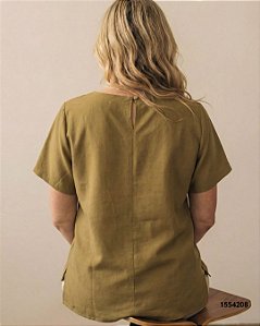 Hirus Blusa Fem Tecido M/C  261023M Verde Azeitona