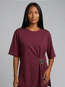 Hush Blusa Fem Malha M/C  575085 Vinho