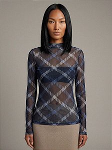 Raysshel Blusa Fem De Malha M/L 429 Xadrez