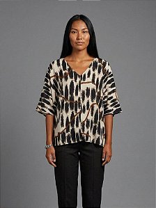 Vocco Plus Blusa Fem Tecido M/C  69434 Areia