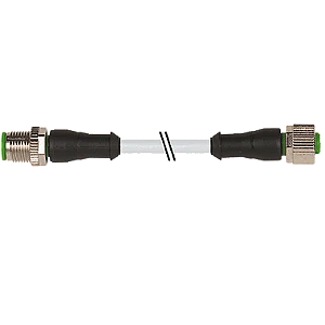 Cabo Pur M12 Macho Reto 4P Cinza 2 metros 7000-40021-2240200 Murrelektronik