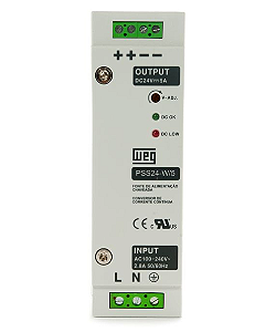 Fonte de Alimentação Monofásica, IN: 85...264Vca, Out: 5A, PSS24-W/5 Weg