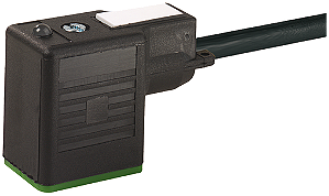 Plug Valve 11mm 24Vdc Led com Cabo Preto 5M 7000-11001-6260500