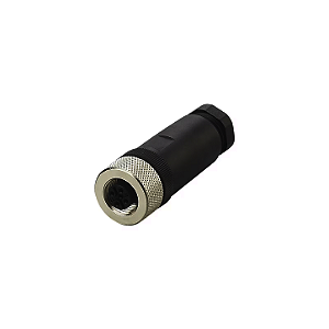 Conector M12 femea reto 4 Pinos E11657