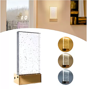 ARANDELA CRISTAL RETANGULAR 3 TEMPERATURAS DE COR