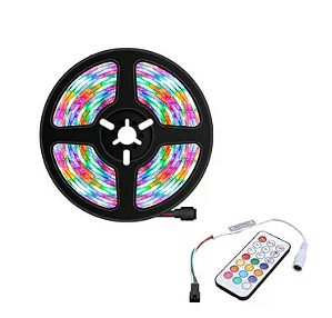 FITA 5050 60L/M 5M IP65 12V RGB C/CONTROLE