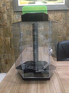 Expositor Giratório em Acrílico para Brincos e Joias(GIRO MANUAL)