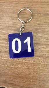 Chaveiro Numerado 4 x 4 cm