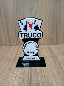 Troféu de acrilico para Truco