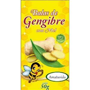 Bala De Gengibre e Mel 40G Amatuvida