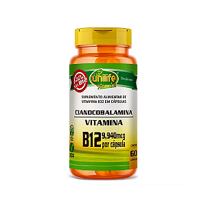 Vitamina B12 Cianocobalamina  60 Cápsulas Unilife