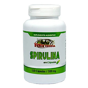 Spirulina 120 Capsulas 500Mg Rei Terra