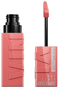 BATOM LIQUIDO MAYBELLINE SUPER STAY VINYL INK 100 - CHARMED - 4.2ML