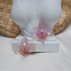 Pingente Serena - Orquídea Natural Preservada em Resina