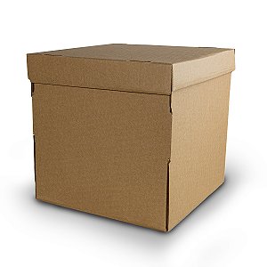Caixa Bolo Rigida 25x25x20cm Kraft - 5 Unidades