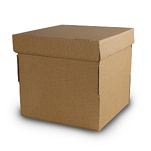 Caixa Bolo Rigida 21x21x20cm Kraft - 5 Unidades