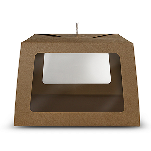 Caixa Bolo Maleta 31x31x20cm Kraft - 10 Unidades