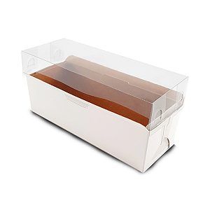 Forma Caseirinho 400g Branca - 18x6x5cm Com Tampa - 10 Unidades