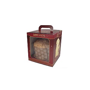 Caixa Maleta para Panetone de 100g - 9x9x11 - Mensagens - 10 Unidades