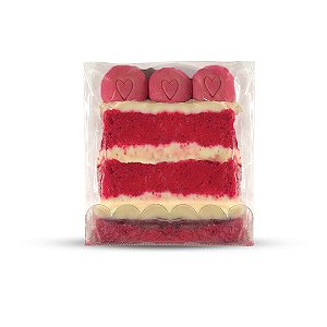 Fatia Bolo /Slice Cake Transparente com 10 Unidades