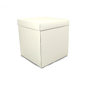 Caixa Explosão para Panetone de 250g - 11x11x13 - Branca/Kraft - 10 Unidades