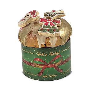 Cinta para Panetone de 500g - Feliz Natal Laços - 10 Unidades