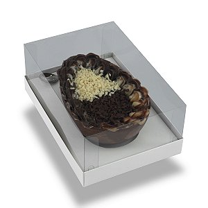 Caixa Ovo De Colher 250G/350G/500G/750G Branca Style - Com 10 Unidades