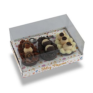 Caixa Ovo De Colher 3 De 100G Doce Páscoa Style- Com 10 Unidades