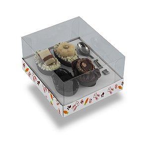 Caixa Ovo De Colher 4 De 50G Coelhos Style - Com 10 Unidades